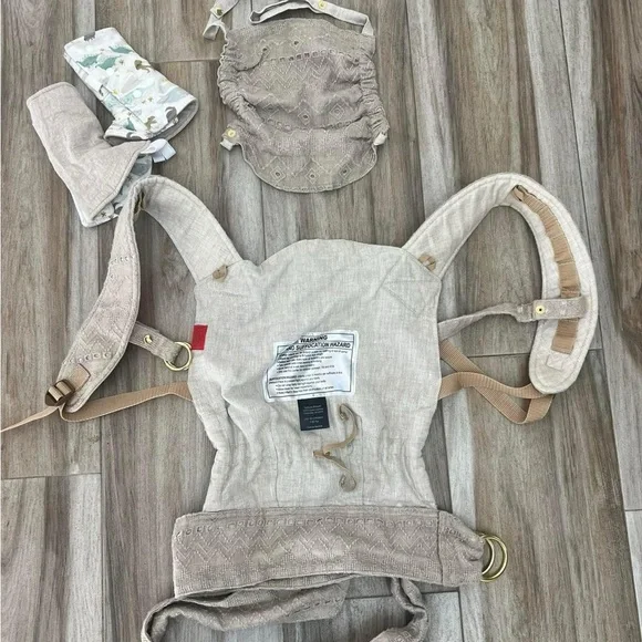 SAKURA BLOOM- NATURAL EYELET LINEN SCOUT w/ hood - Picture 3 of 3